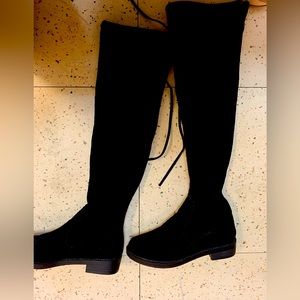 Over the knee boots with back lace